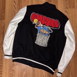 Empyre Cat A Tat Black And Cream Letterman Varsity Jacket‎ Size XL